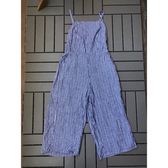 Old Navy Pants - Blue/white Stripped Jumpsuit w/ Pockets